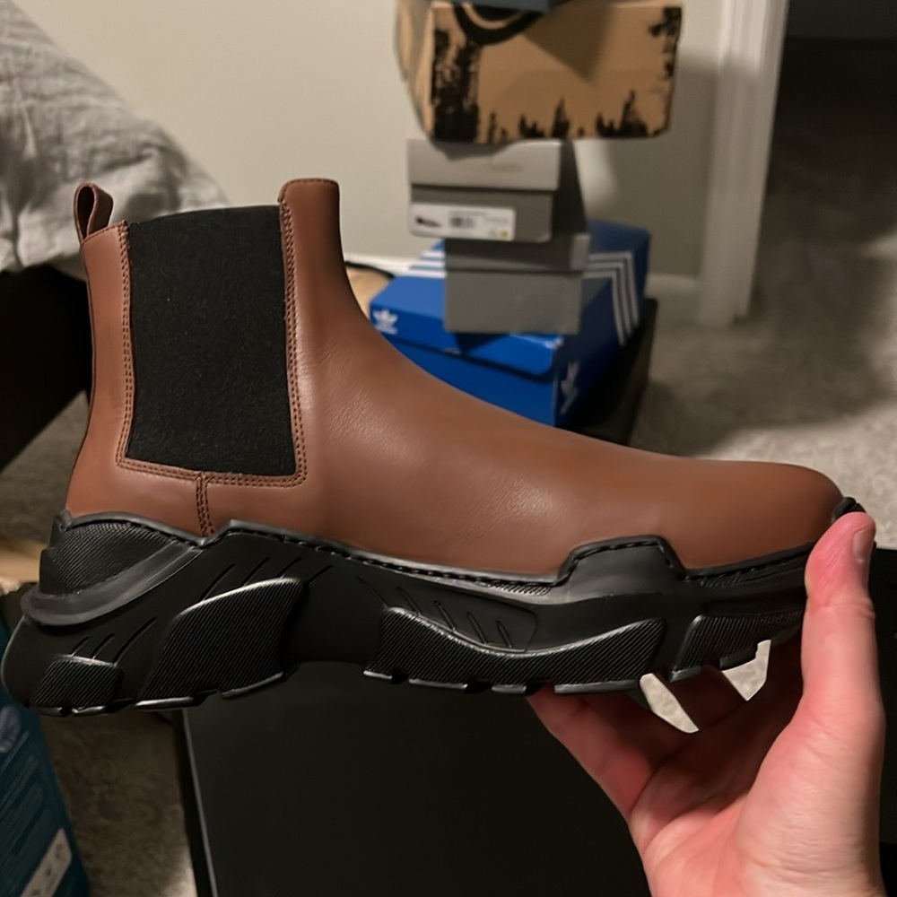 Tibi Brown Diego‎ Leather Winter & Rain Boots Sz 41/11 - Picture 8 of 8